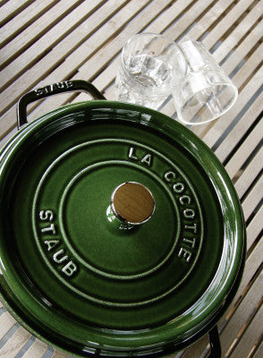 Staub Round Cocotte - 24cm Basil Green image 1
