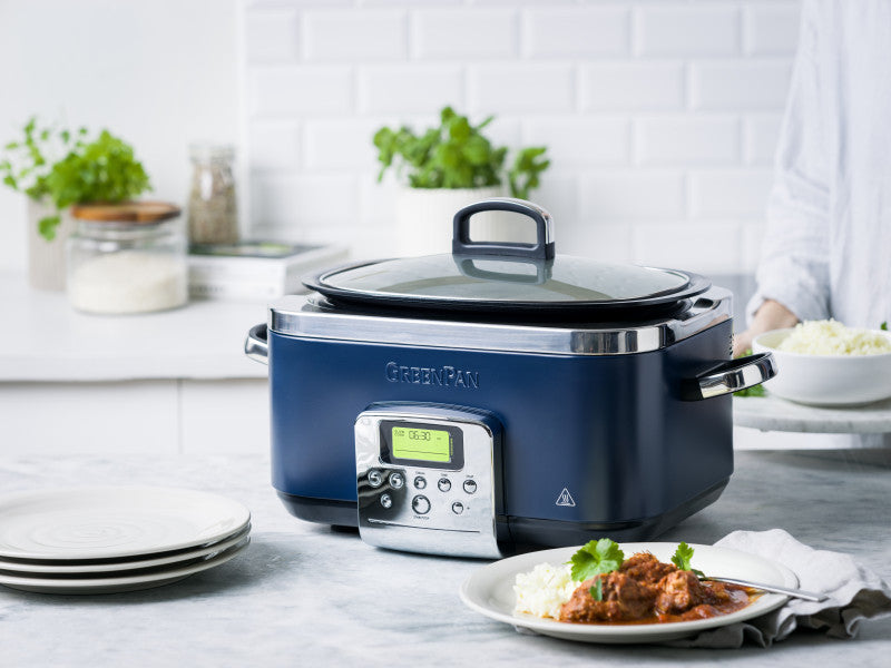 GreenPan Slow Cooker 6L PFAS Free - Oxford Blue image 4