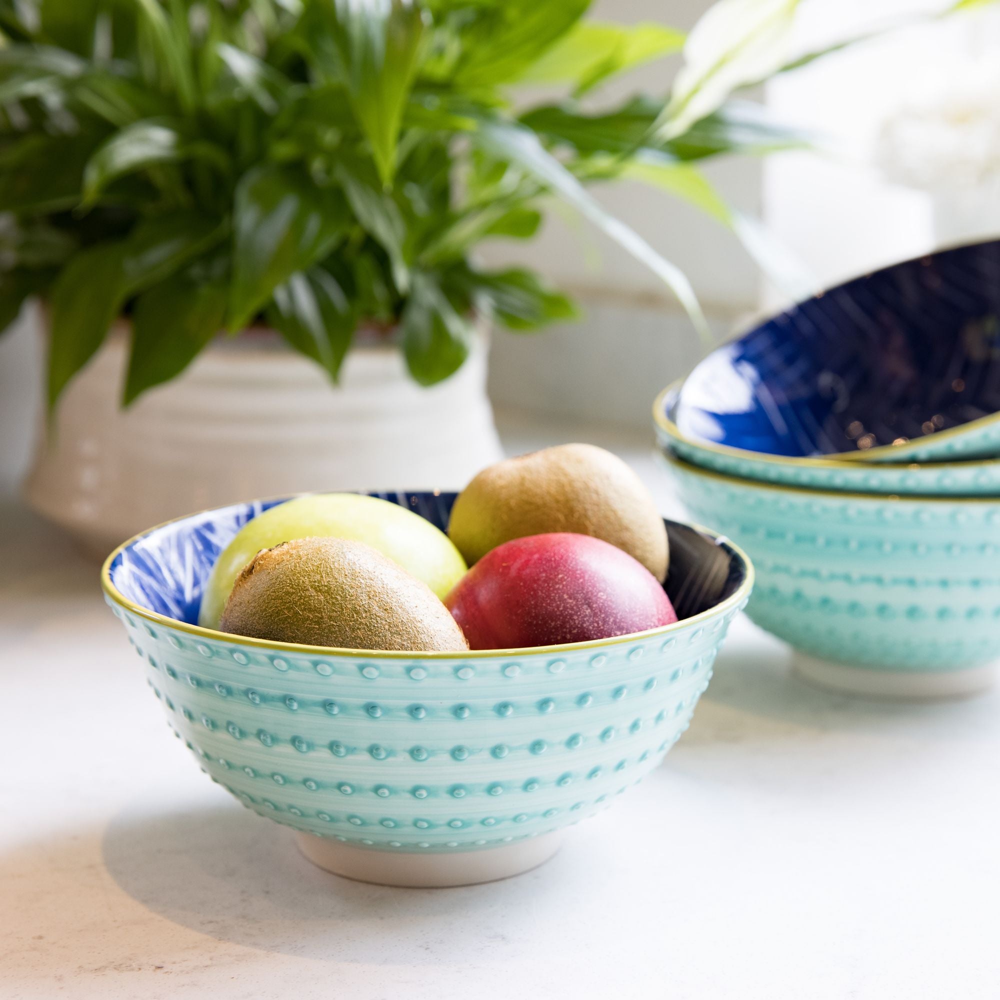 Mikasa Does it All Bowl 15.7cm - Leafy Indigo image 2
