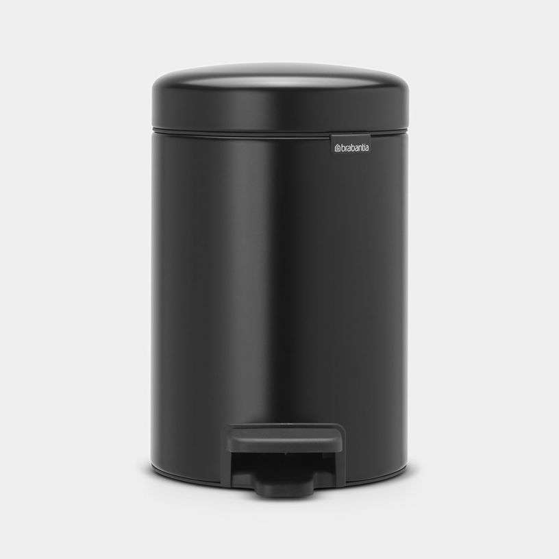 Brabantia Newicon Pedal Bin 3 Litre - Matt Black image 0
