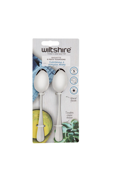 Wiltshire Baguette Teaspoon 6Piece Stainless Steel
