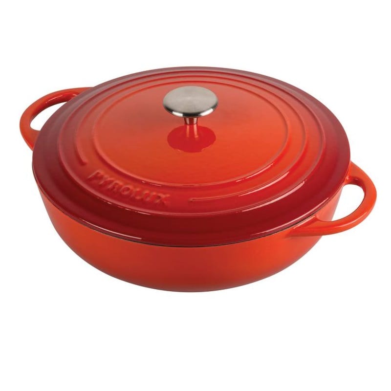 Pyrolux Pyrochef Cast Iron Red Chef Pan 24cm image 0