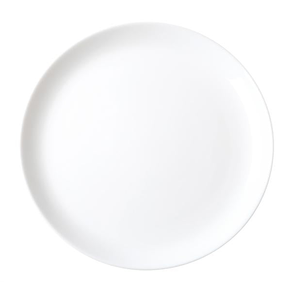 Wiltshire White Coupe Glass Dinner Plate 25cm