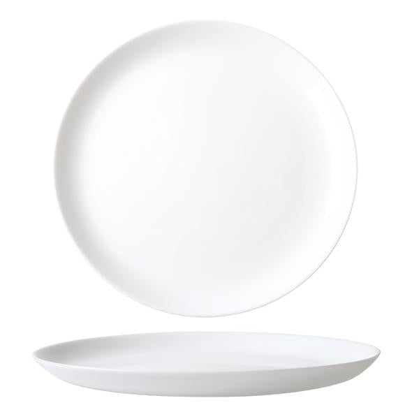 Wiltshire White Coupe Glass Dinner Plate 25cm