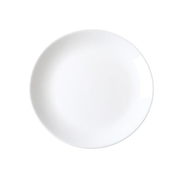 Wiltshire White Coupe Glass Dinner Plate 19cm