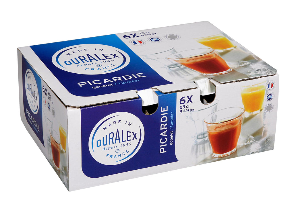 Duralex Picardie Clear Tumbler 250ml Set of 6 image 1
