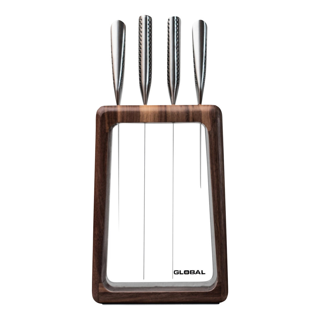 GLOBAL Hashira 5pc Knife Block Set - Walnut image 0