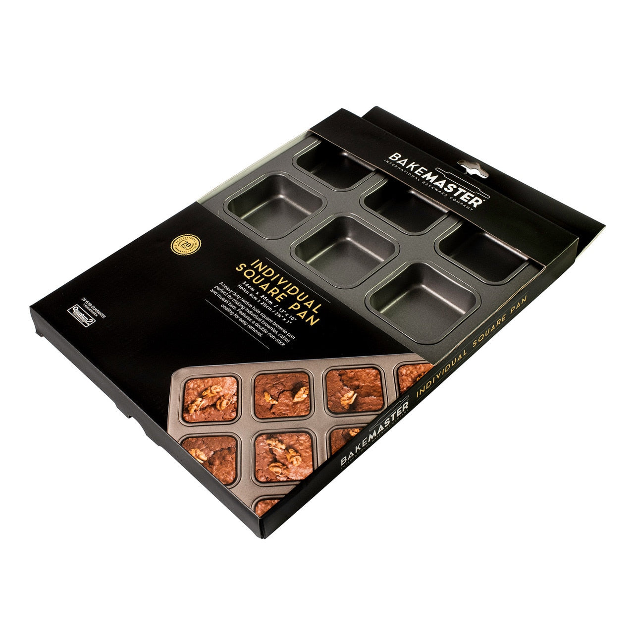 Bakemaster 12 Cup Square Brownie Pan, 34 X 26Cm/6 X 2.5Cm - Non-Stick image 1