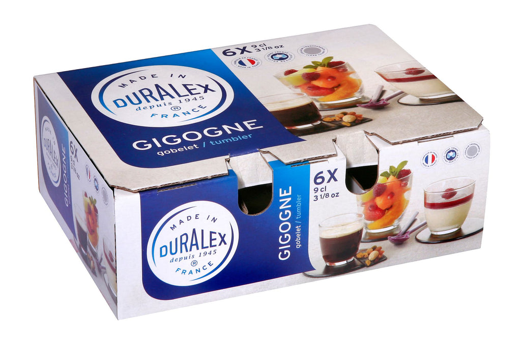 Duralex Gigogne Clear Tumbler 90ml Set of 6 image 1