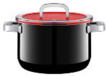 Wmf High Casserole With Lid 24Cm 6.4Ltr - Black image 0