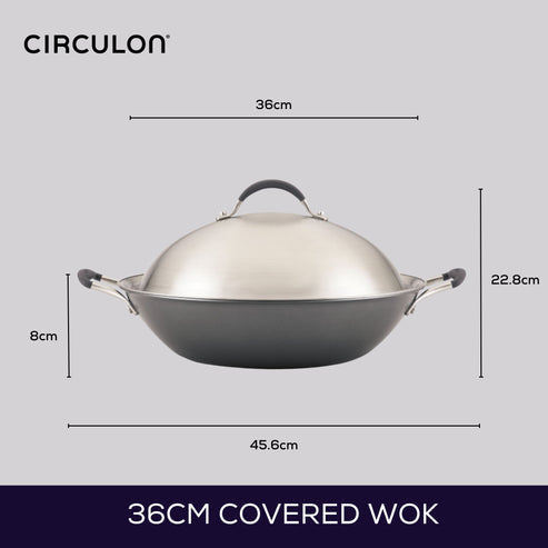 Circulon ScratchDefense A1 Nonstick Induction Covered Wok 36cm image 8