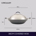 Circulon ScratchDefense A1 Nonstick Induction Covered Wok 36cm image 8