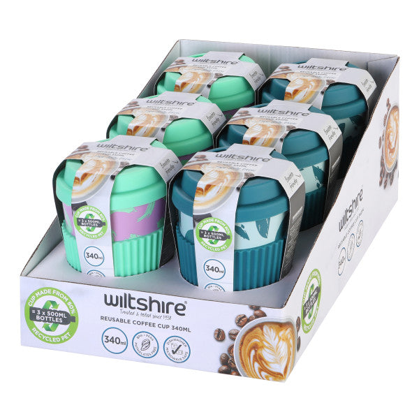 Wiltshire Travel Mug Reusable 340ml Assorted Colours