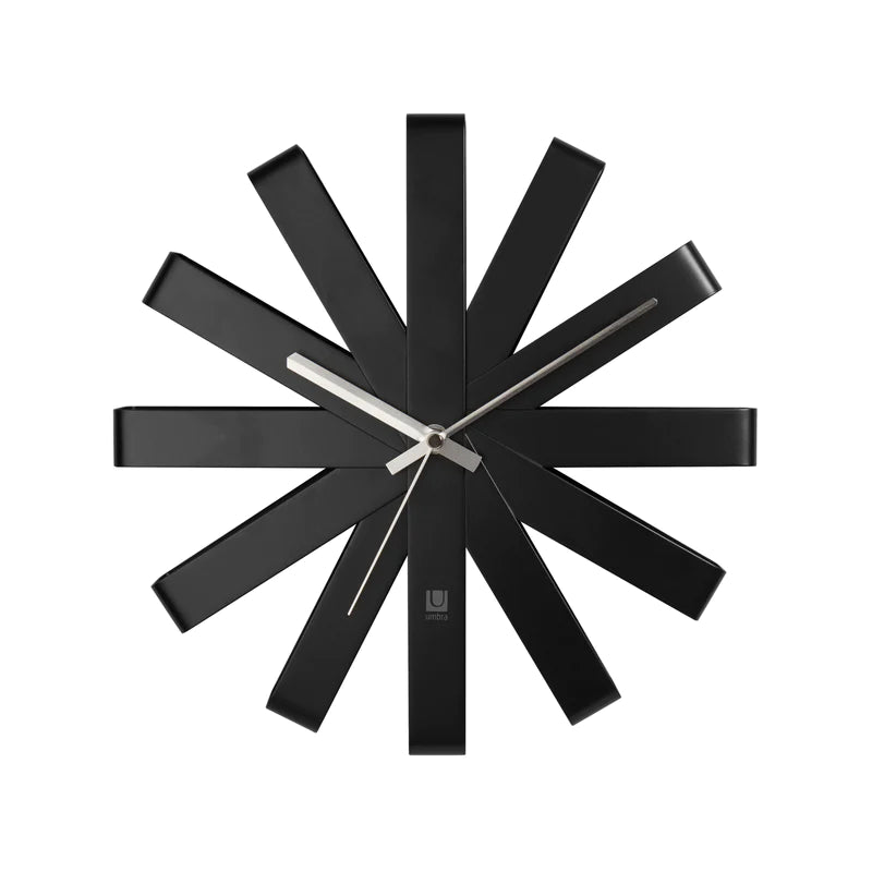 Umbra Ribbon Wall Clock - Black image 0