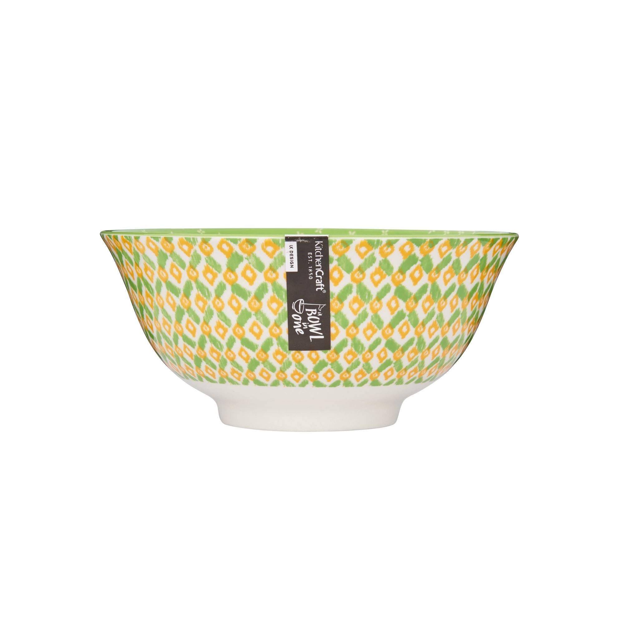 Mikasa Does it All Bowl 15.7cm - Geometric Green image 2