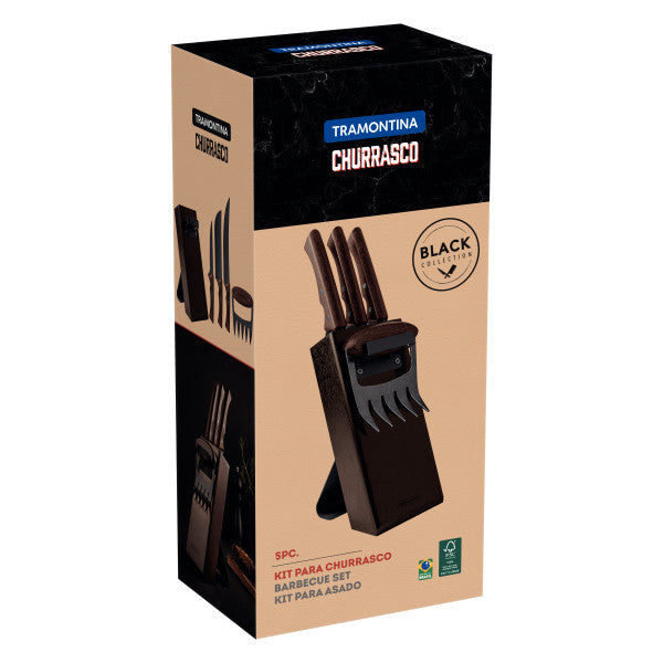 Tramontina Churrasco Black Barbecue Set 5 Piece image 1