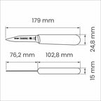 Tramontina Professional Master Black Paring Knife Tappered 3", 8cm image 2