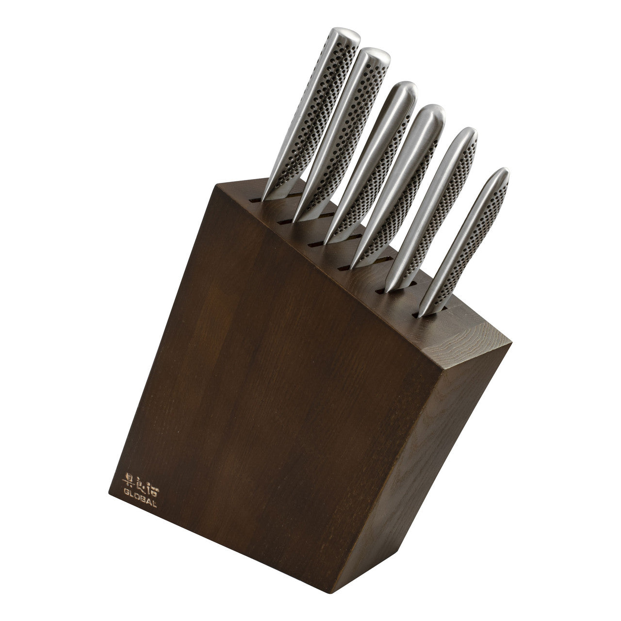 Global Kyoto 7 Piece Knife Block Set, Stained Ash image 0