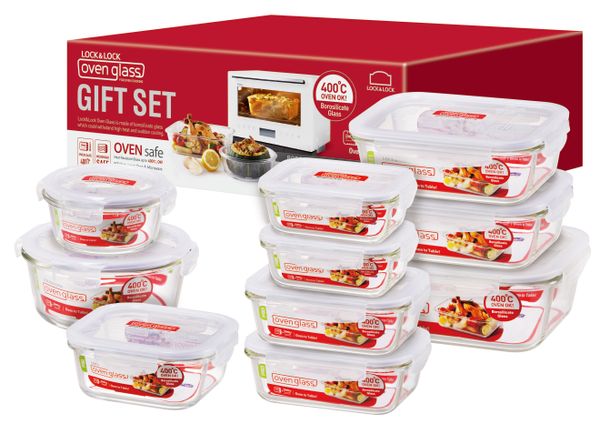 LocknLock Boroseal Heat Resistant Glass 10pc Starter Set image 0