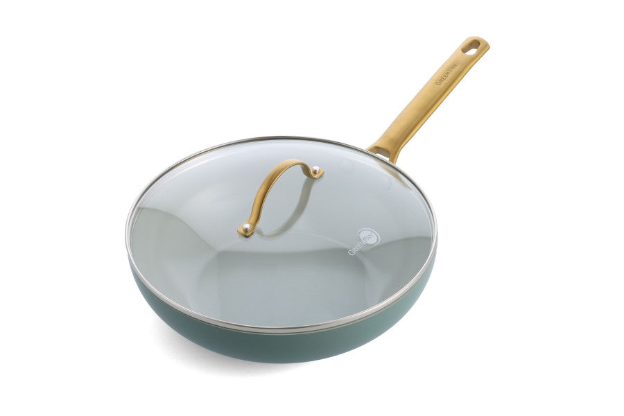 GreenPan Padova Smokey Blue Covered Wok 28cm/3.7L image 0