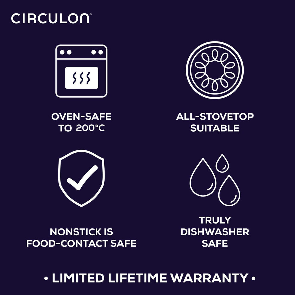 Circulon ScratchDefense A1 Nonstick Induction Skillet 21.5cm & Casserole 28.5cm image 5