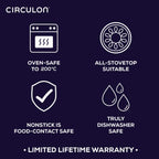 Circulon ScratchDefense A1 Nonstick Induction Skillet 21.5cm & Casserole 28.5cm image 5