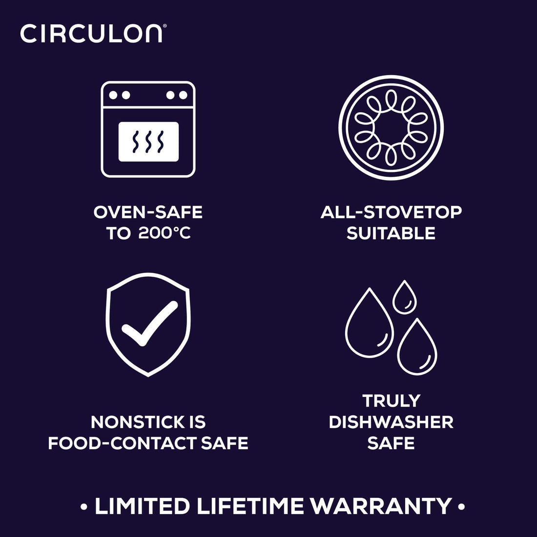 Circulon ScratchDefense A1 Nonstick Induction Skillet 21.5cm & Casserole 28.5cm image 5