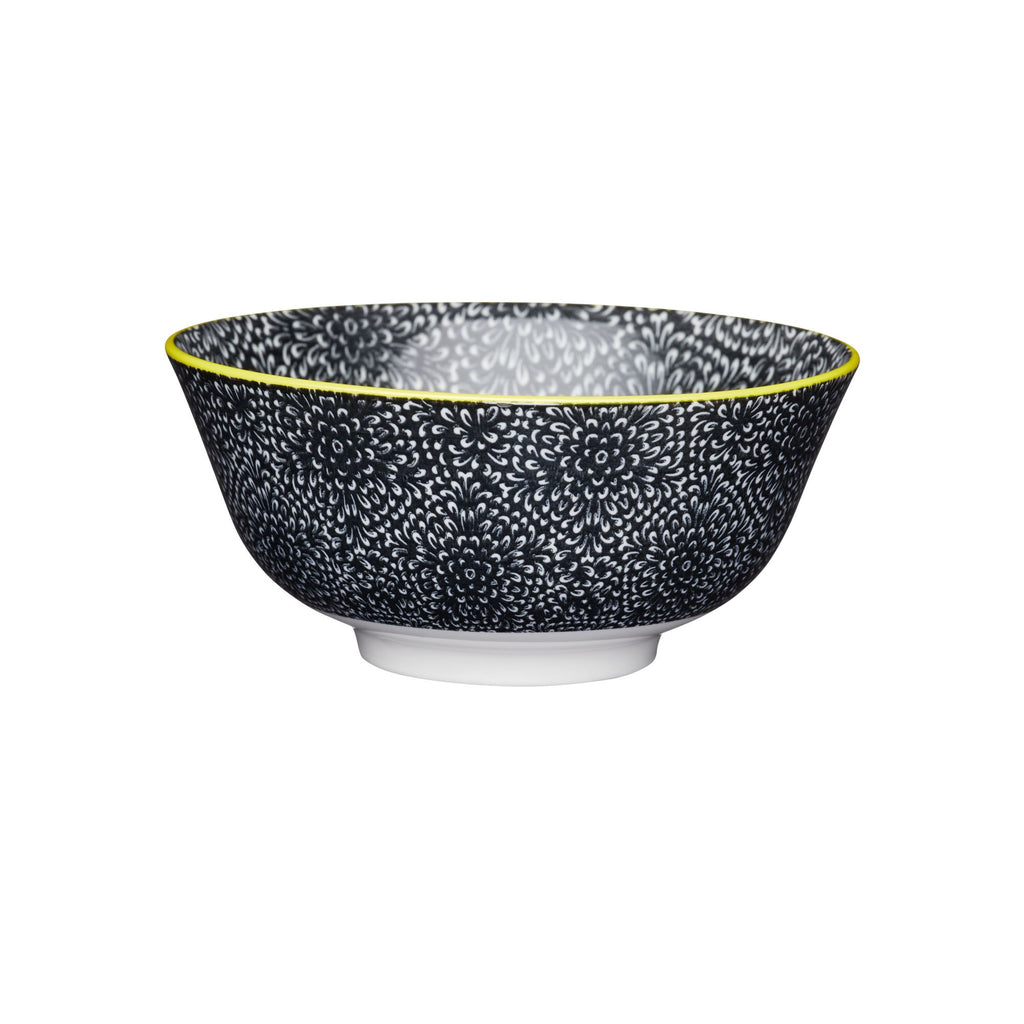 Mikasa Does it All Bowl 15.7cm - Black Floral image 0