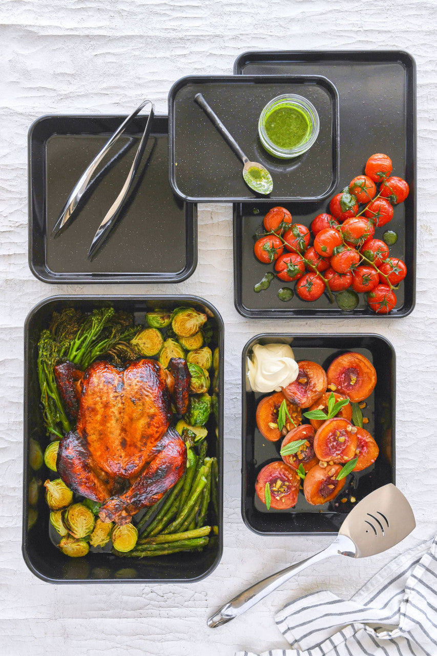 Bakemaster Professional Vitreous Enamel Roasting Pan 40 x 28 x 8cm - Non-stick image 2