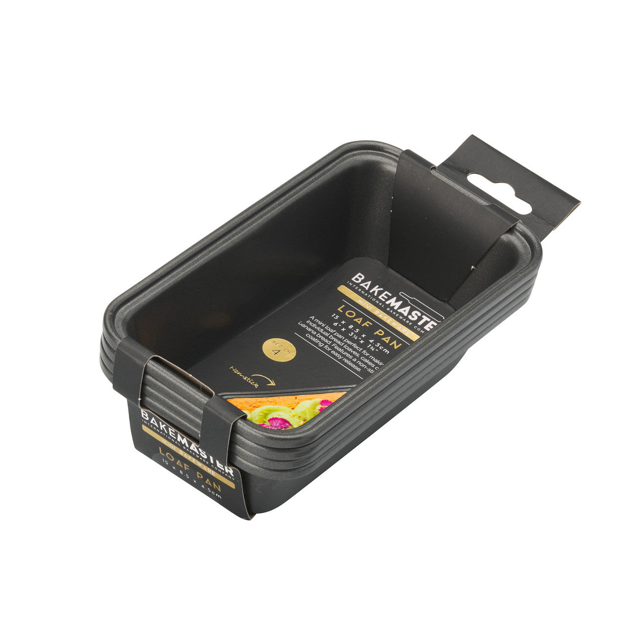 Bakemaster Loaf Pan Set of 4 15 x 8.5 x 4.5cm - Non-stick image 3