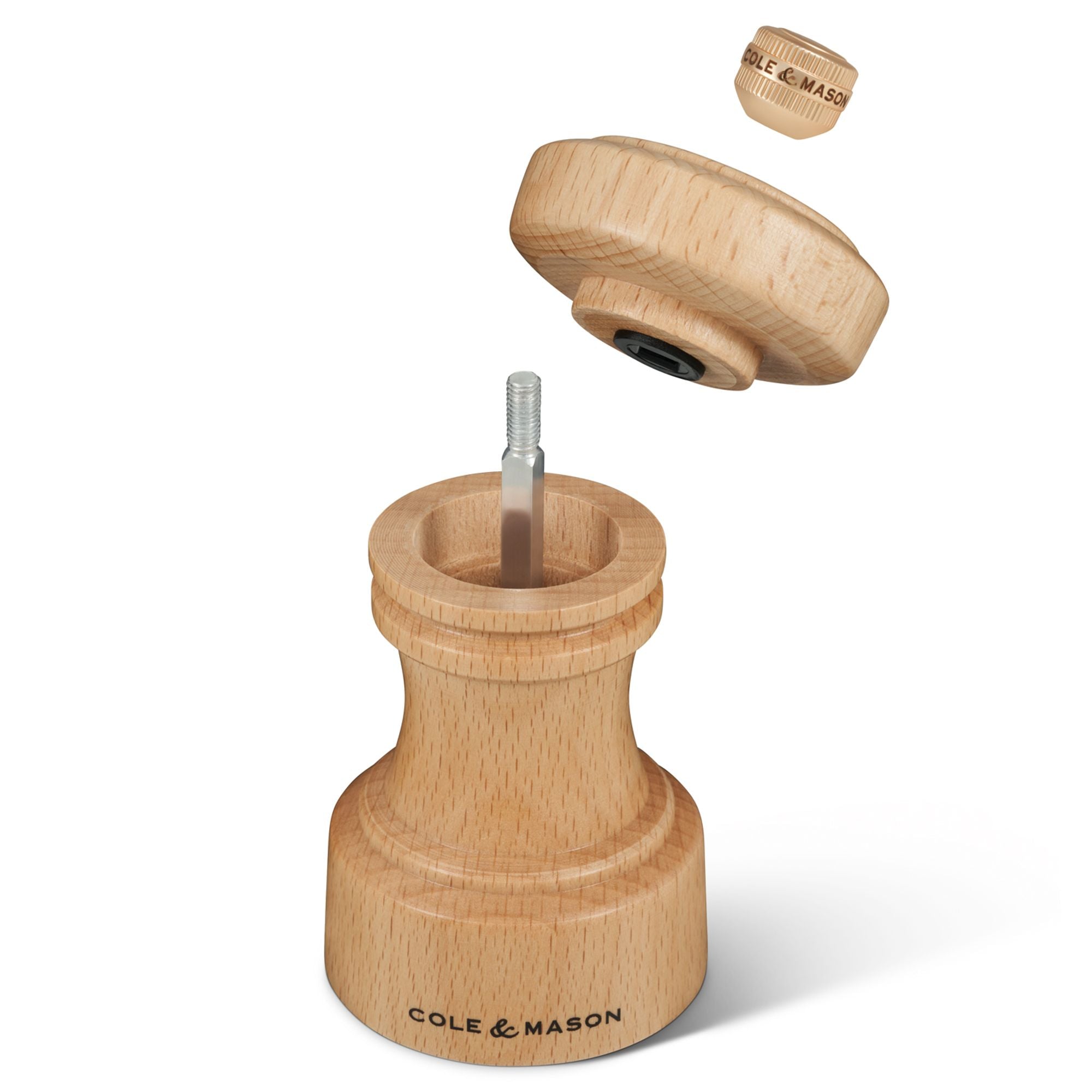 Cole & Mason Hoxton Natural Beech Pepper Mill 104mm image 1