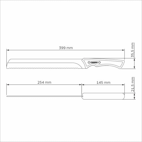 Tramontina Churrasco Black Collection Serrated Knife 10", 25cm image 2