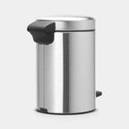 Brabantia Newicon Pedal Bin 3 Litre - Matt Steel image 1