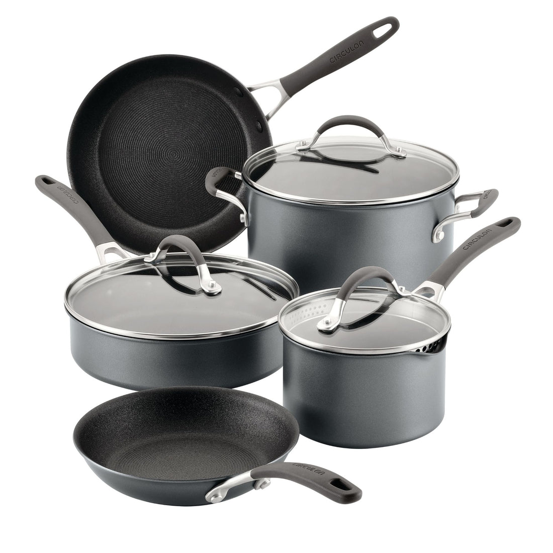 Circulon ScratchDefense A1 Nonstick Induction 8 Piece Cookware Set image 0