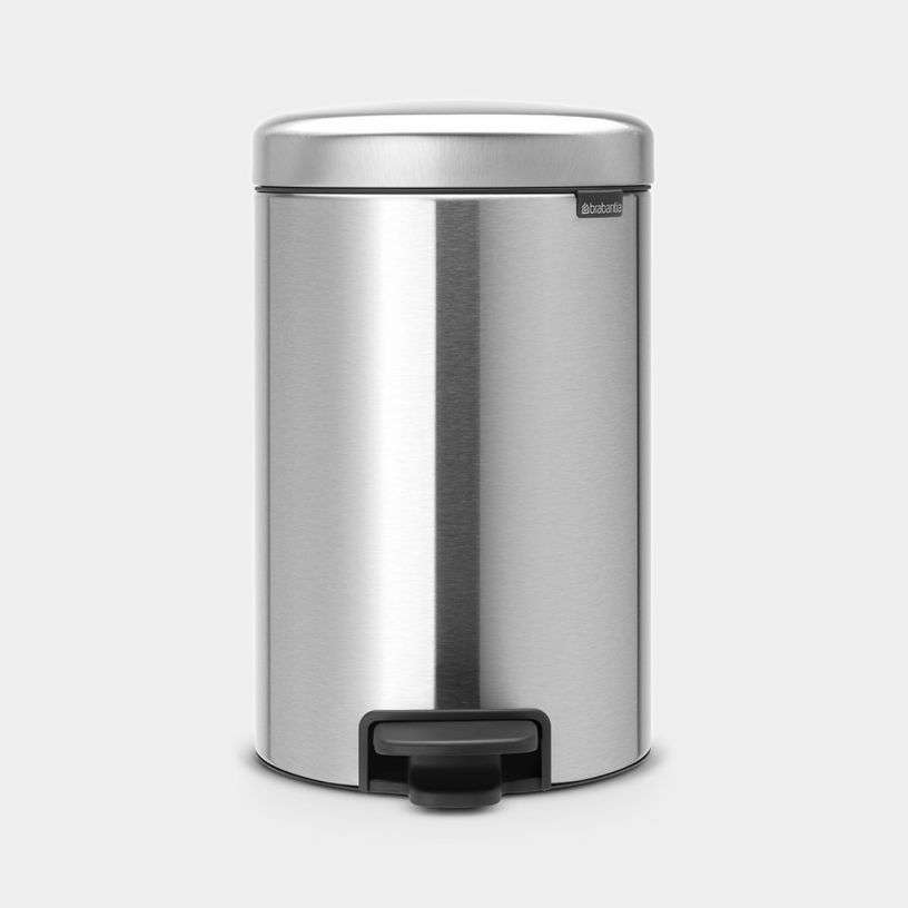 Brabantia Newicon Pedal Bin 12 Litre - Matt Steel image 0