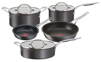 JAMIE OLIVER Cook's Classics Induction Non-stick Hard Anodised 5-piece Cookware Set image 0