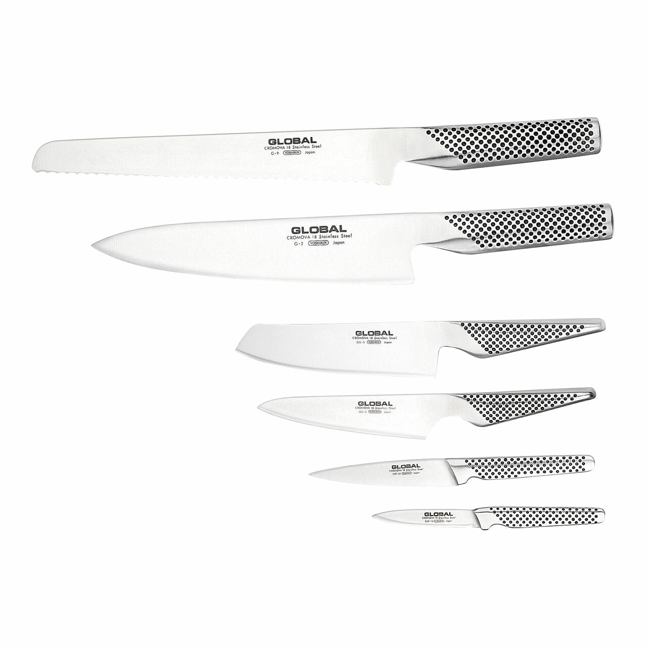 Global Hiro 7 Piece Knife Block Set image 1