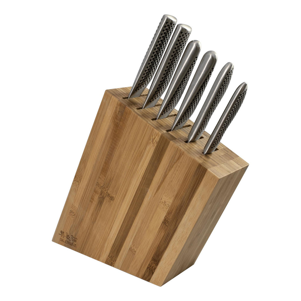 Global Kyoto 7 Piece Knife Block Set, Bamboo image 0
