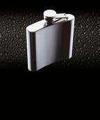 BarCraft Polished Stainless Steel Hip Flask image 3