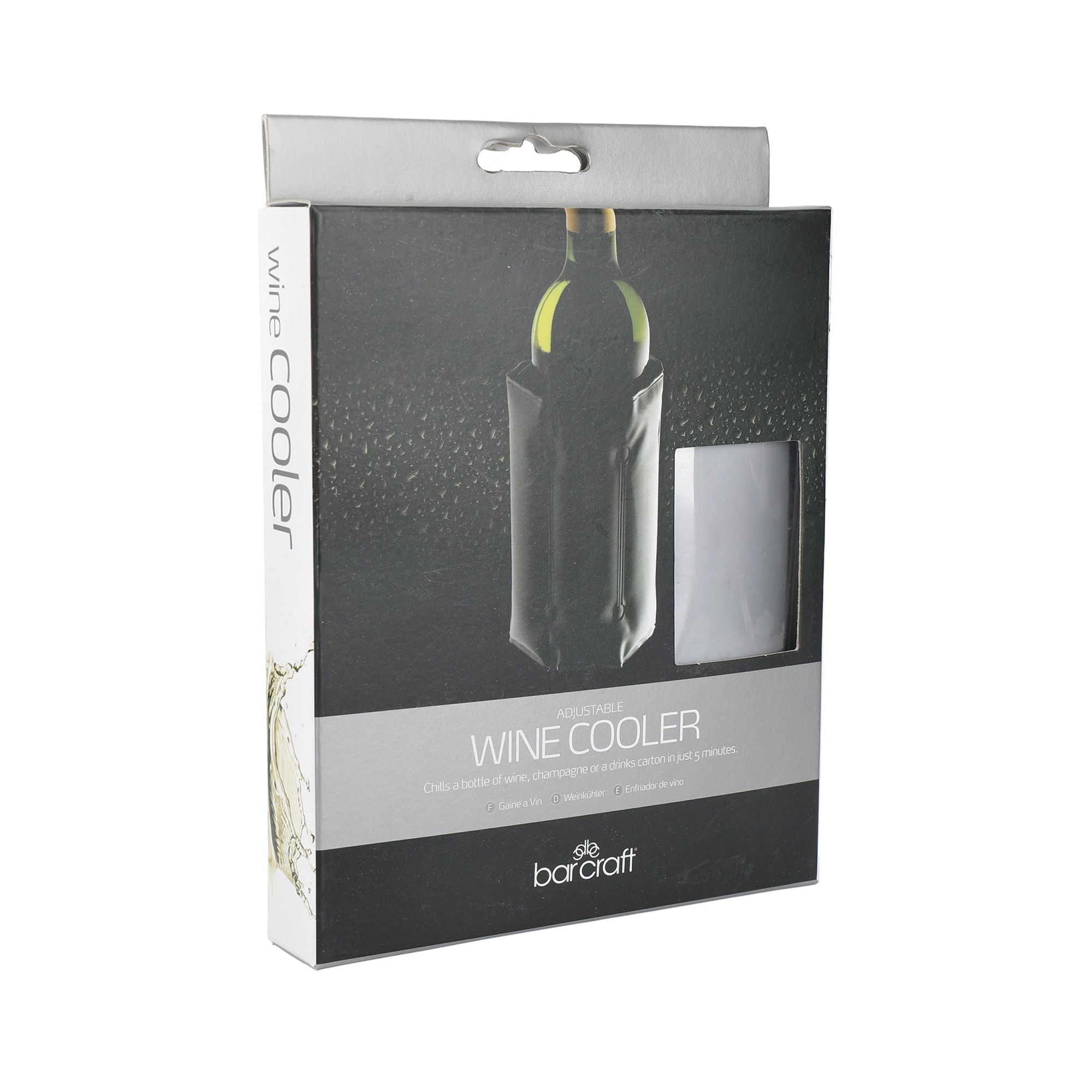 BarCraft Wrap Around Silver Wine Cooler image 1