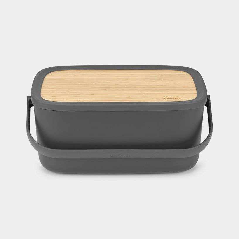 Brabantia Nic Bread Bin Dark Grey image 0