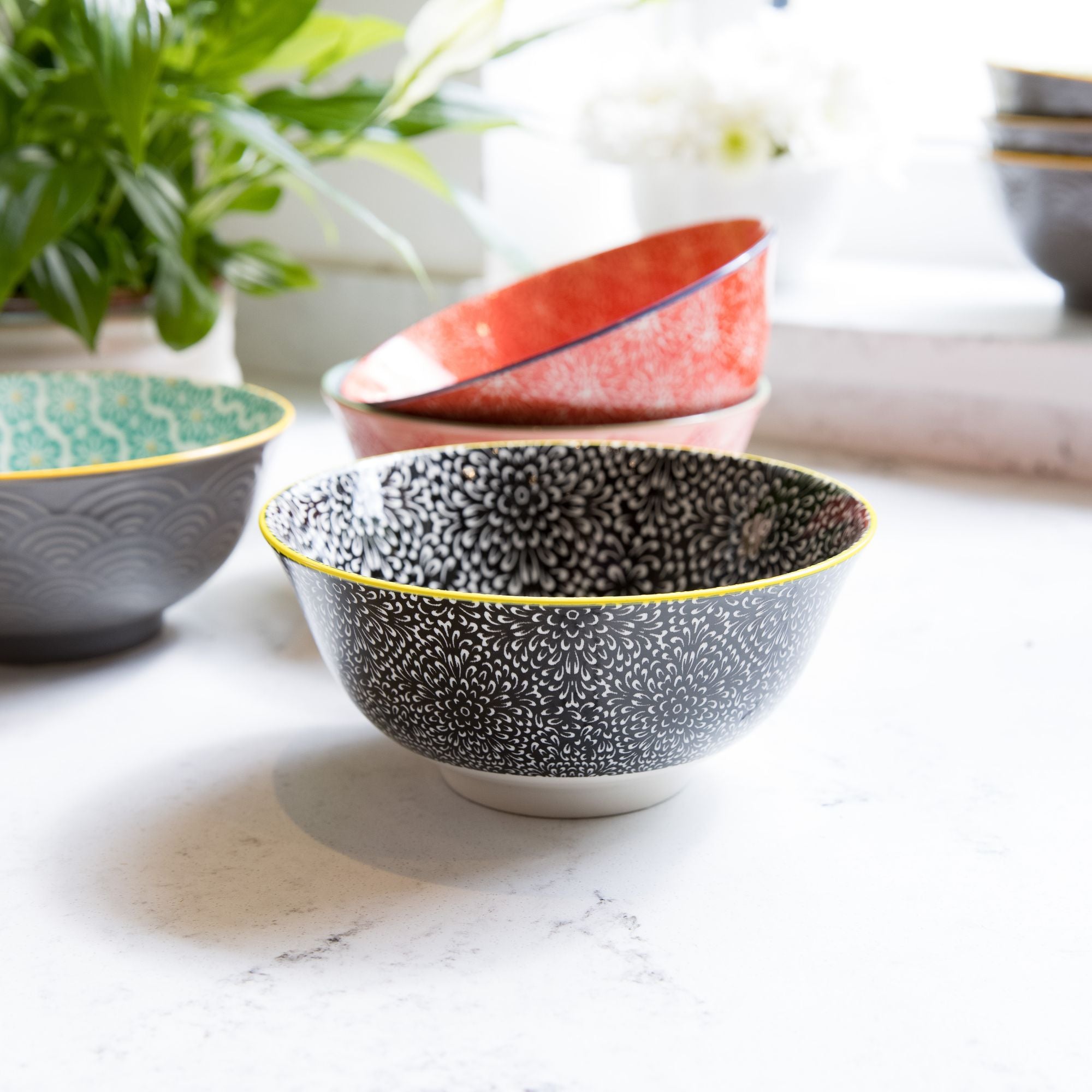 Mikasa Does it All Bowl 15.7cm - Black Floral image 4