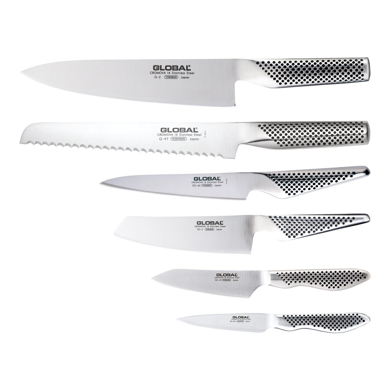 Global Kyoto 7 Piece Knife Block Set, Bamboo image 1