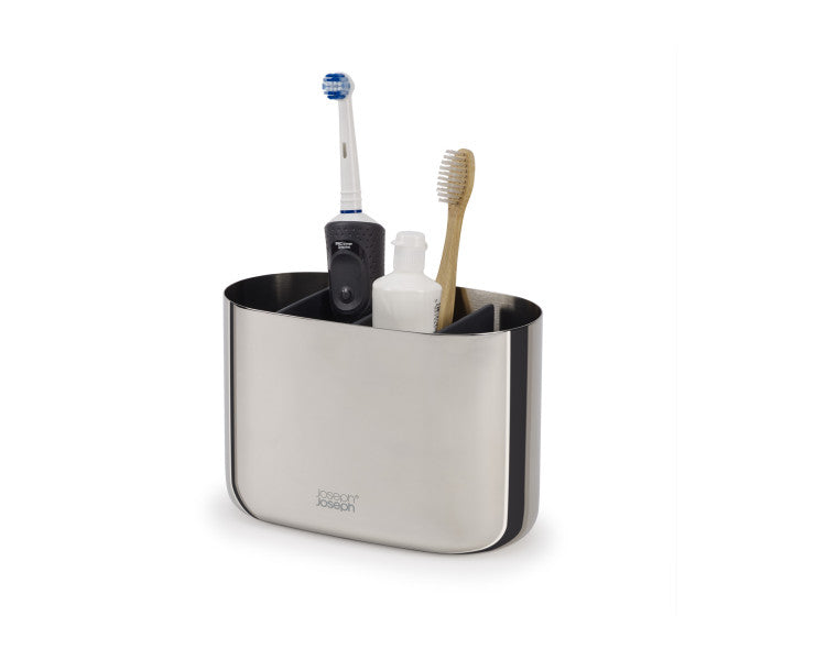 Joseph Joseph EasyStore Luxe Large Toothbrush Caddy - Stainless Steel image 2
