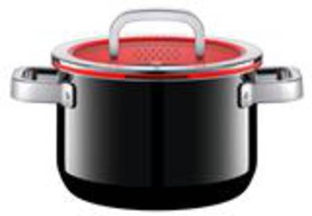 Wmf High Casserole With Lid 20Cm 3.7Ltr - Black image 0