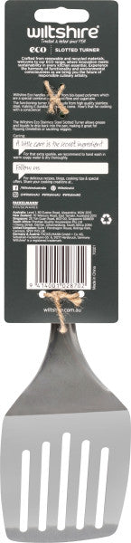 Wiltshire Eco Slotted Stainless Steel Turner - Pine