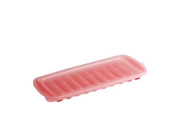 Cuisena Silicone Ice Cube Tray with Lid - Red image 0