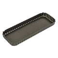 Bakemaster Loose Base Fluted Rectangular Flan/Quiche Pan, 36 X 13 X 3.5Cm - Non-Stick image 0