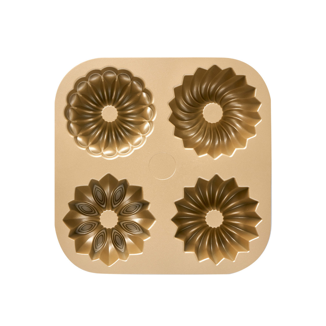 Bakemaster Assorted Mini Fluted Ring Cake Pan 24 x 24 x 4.5cm - Champagne image 2