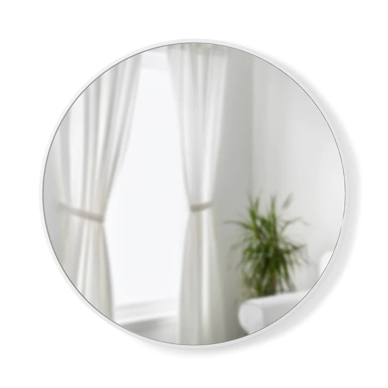 Umbra Hub Decorative Round Wall Mirror 37" White image 0